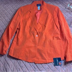 NWT Sag Harbor Vibrant Orange Blazer & Tank Set